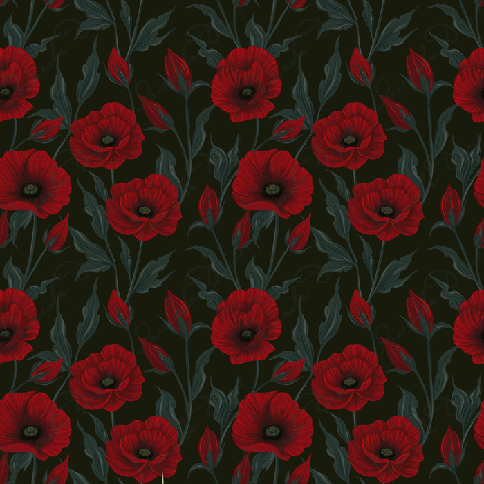 Паттерн бесшовный «маки»