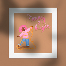 Персонаж, новогодняя открытка