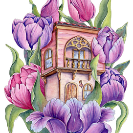 Тюльпанный домик