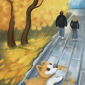 Собачка на прогулке