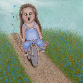 Ежик Гоша на велосипедной прогулке