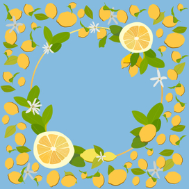 Фон с лимонами