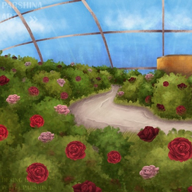 Сад полон роз