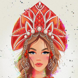  girl in a kokoshnik.