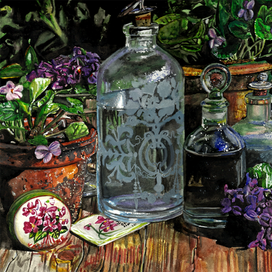 Натюрморт с фиалками