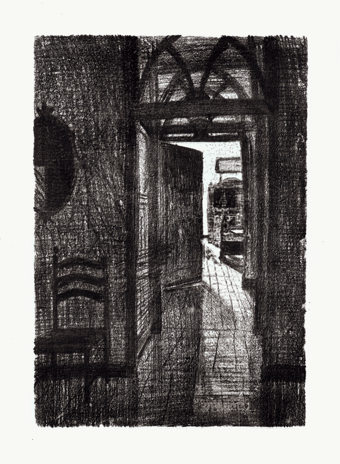 Интерьер квартиры с паранормальной активностью. Порту.