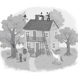 Иллюстрация к книге Пеппи Длинныйчулок