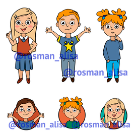 Персонажи для сайта изучения иностранных языков.