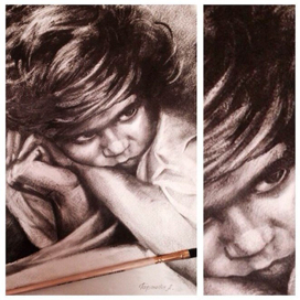 Портрет сухой кистью