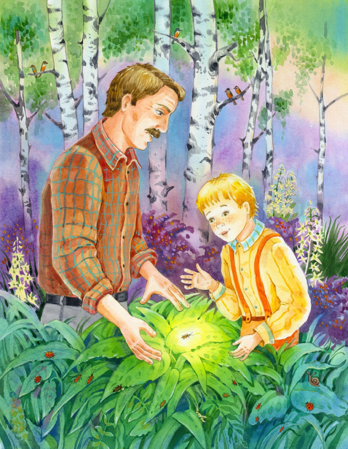 К повести Л.Воронковой "Живой фонарик", для изд."Качели"