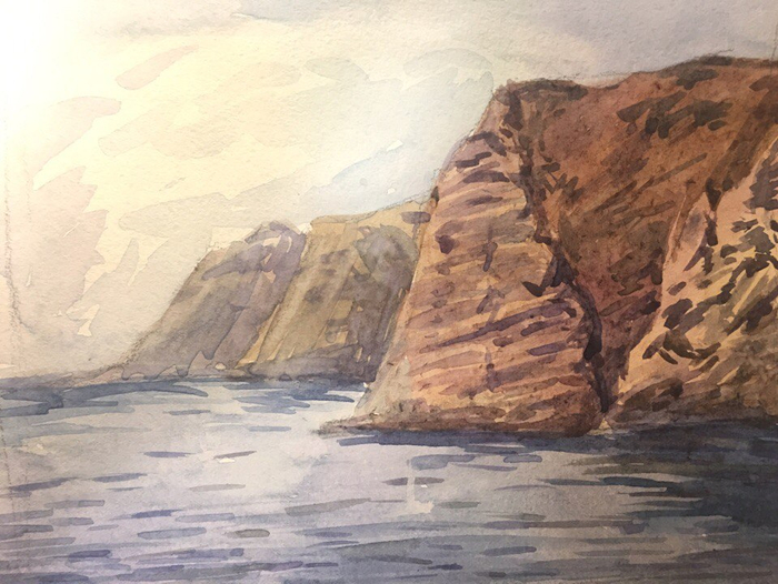 Этюд акварелью 