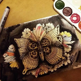 "стимпанк бабочка"