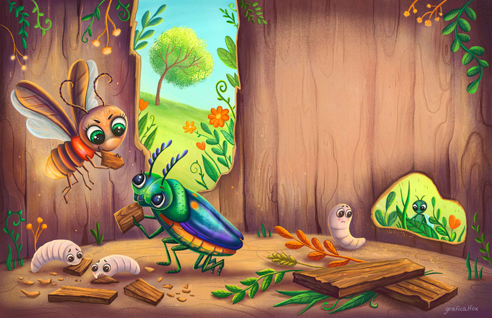 В гостях у древесного жука