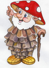 Персонаж для детского учебника Лесовичок