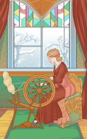 Королева за веретеном. Анимированная иллюстрация для книги