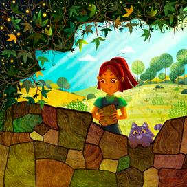 Девочка и котик