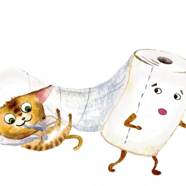 Котенок и рулон II