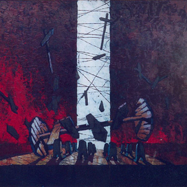 "Мамаша Кураж и ее дети" эскиз декораций