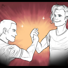 Дружеское рукопожатие.