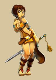 девушка с мечом