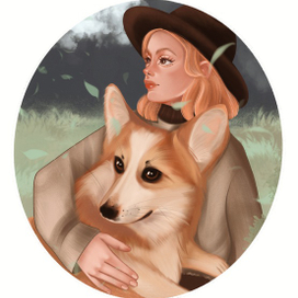 Стилизованная иллюстрация с питомцем 