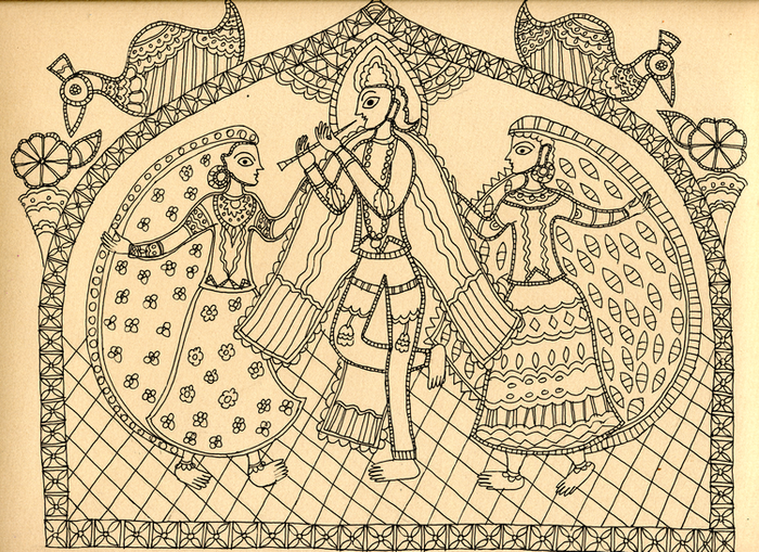 ручная графика для индийской сказки