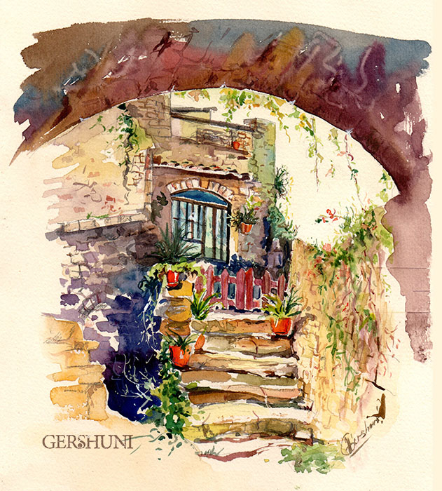 этюд...акварель