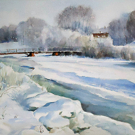 ,,Мостик на реке Олекте,,