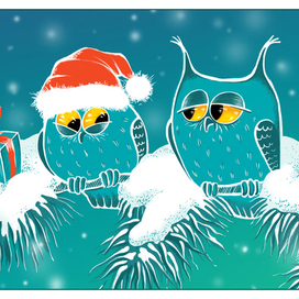 Christmas owl