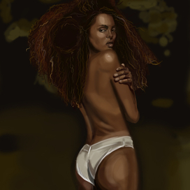 модель девушка афроамериканка