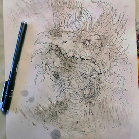 рис. из пятна..-охота в волнах