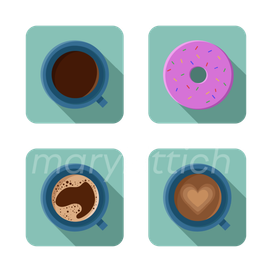 флет иконки для кофейни