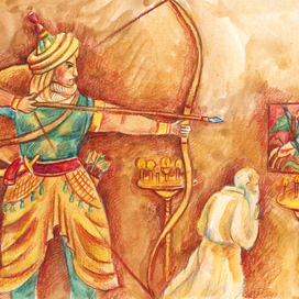 Перед иконой Георгия Победоносца