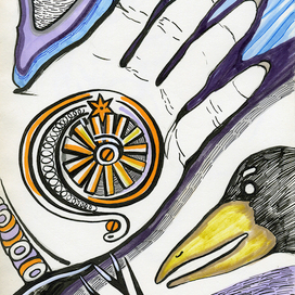 Ворон и рука