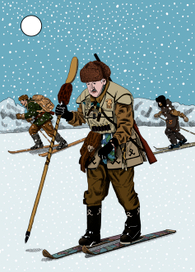 Traditional Komi Ski Hunter