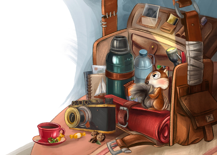 Иллюстрация к книге Анны Илюшиной "Бурундучья поэма"