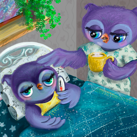 Совушка заболела