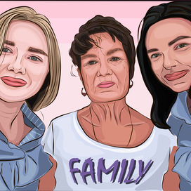 Векторная графика-портрет по фото