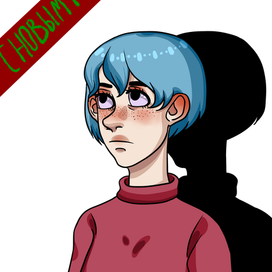 Голубовласая девушка