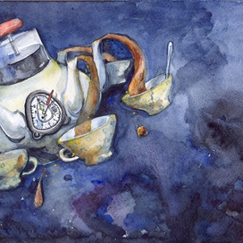 Барический сатурночайник в вакууме