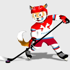 Работа на конкурс талисмана ЧМ по хоккею 2016