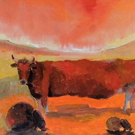 Корова и навозники