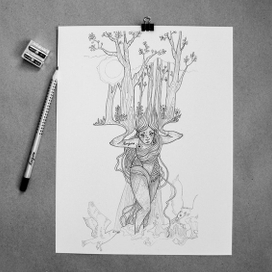 Скетч (иллюстрация к игральной карте)