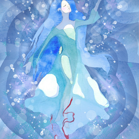 Русалочка превращается из пены в морской ветер