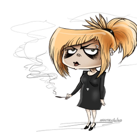 Автопортрет в стиле "Магазинчика самоубийств"