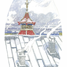 Крыша чайного домика.