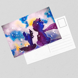 Акварельные открытки