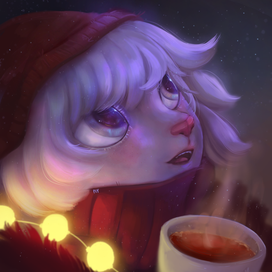 Милая девочка котик радуется зиме