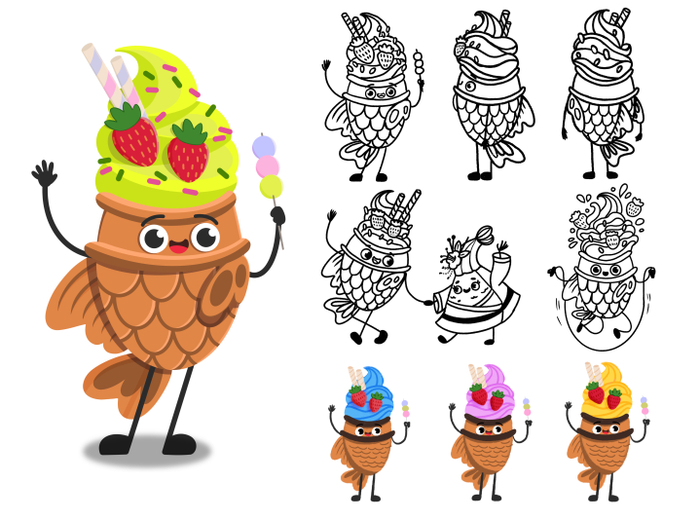 Персонаж для японского кафе