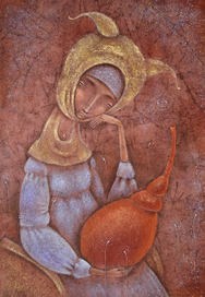 Девушка с рыжим кувшином